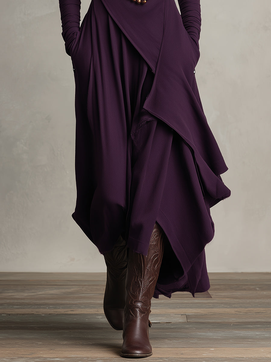 Vestido Maxi Asimétrico Bohemio