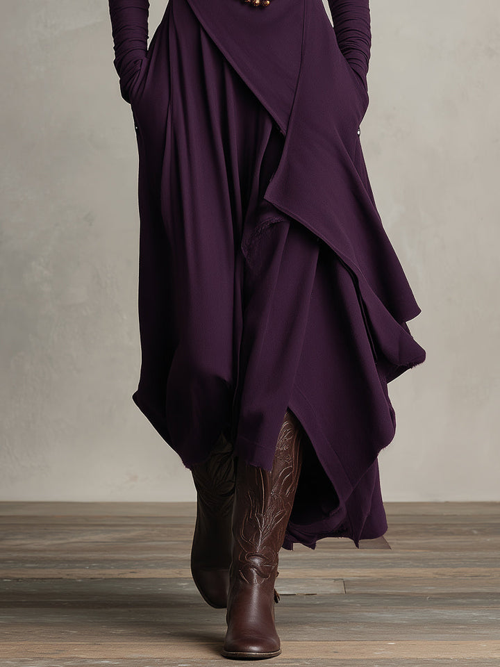 Vestido Maxi Asimétrico Bohemio
