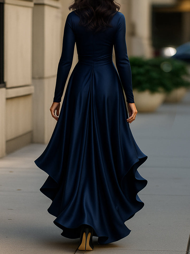 Palma | Vestido Maxi de Satén Drapado