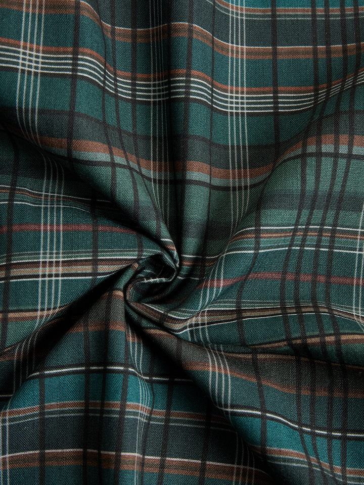 Vestido Largo de Camisa a Cuadros