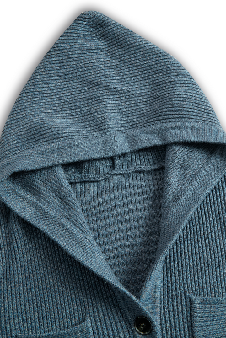 Vestido Maxi de Tricot con Capucha