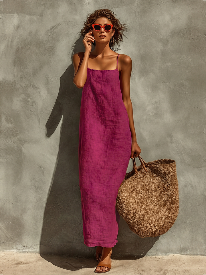 Vestido Boho de Algodón Rojo
