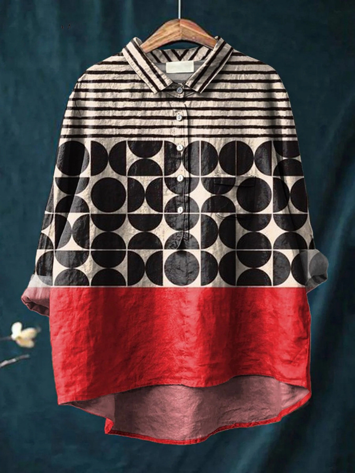 Tessa | Camisa Casual para Mujer con Estampado Geométrico