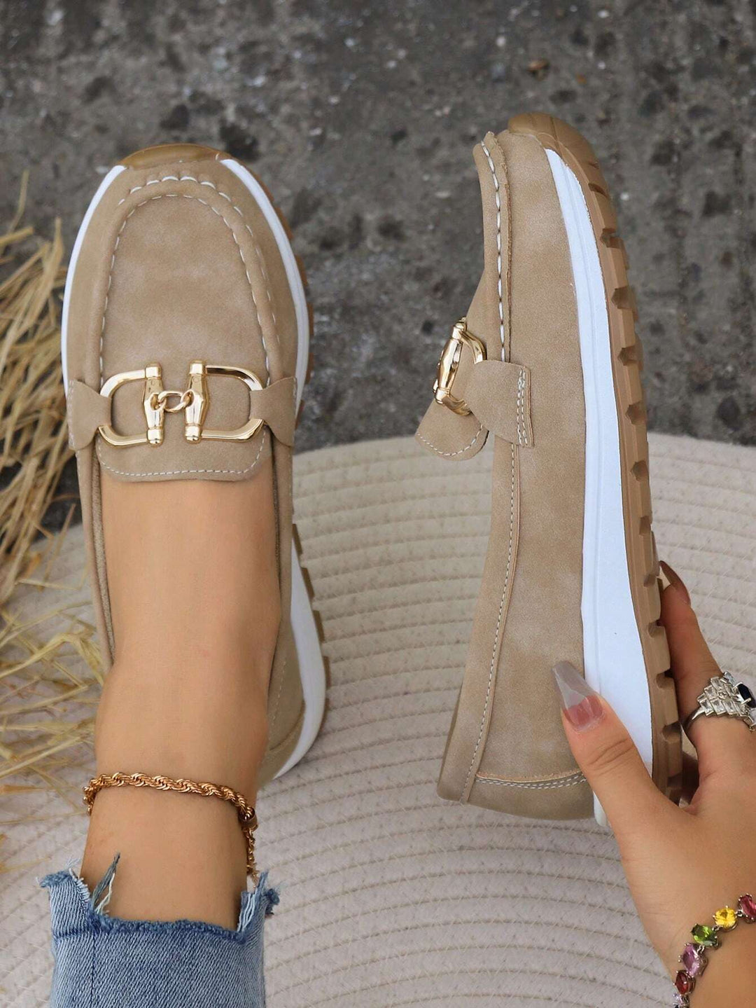 Ellie | Mocasines con Hebilla Plana