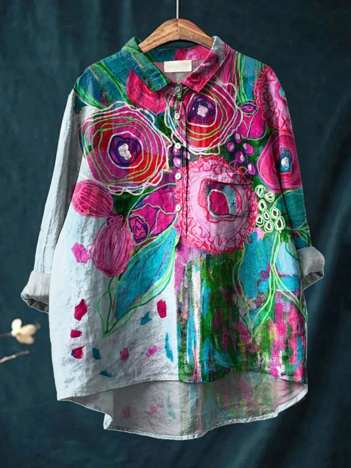 Skylar | Camiseta Casual de Arte Floral Vintage Encantador