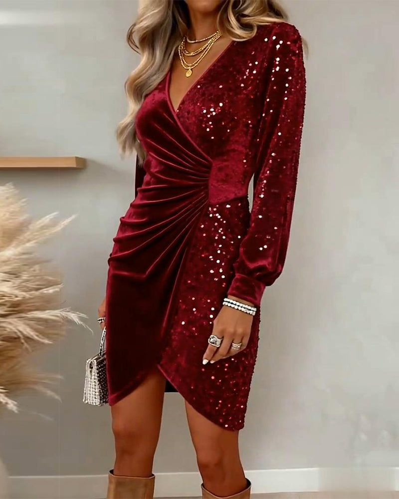 VESTIDO MIDI CON ESCOTE EN V