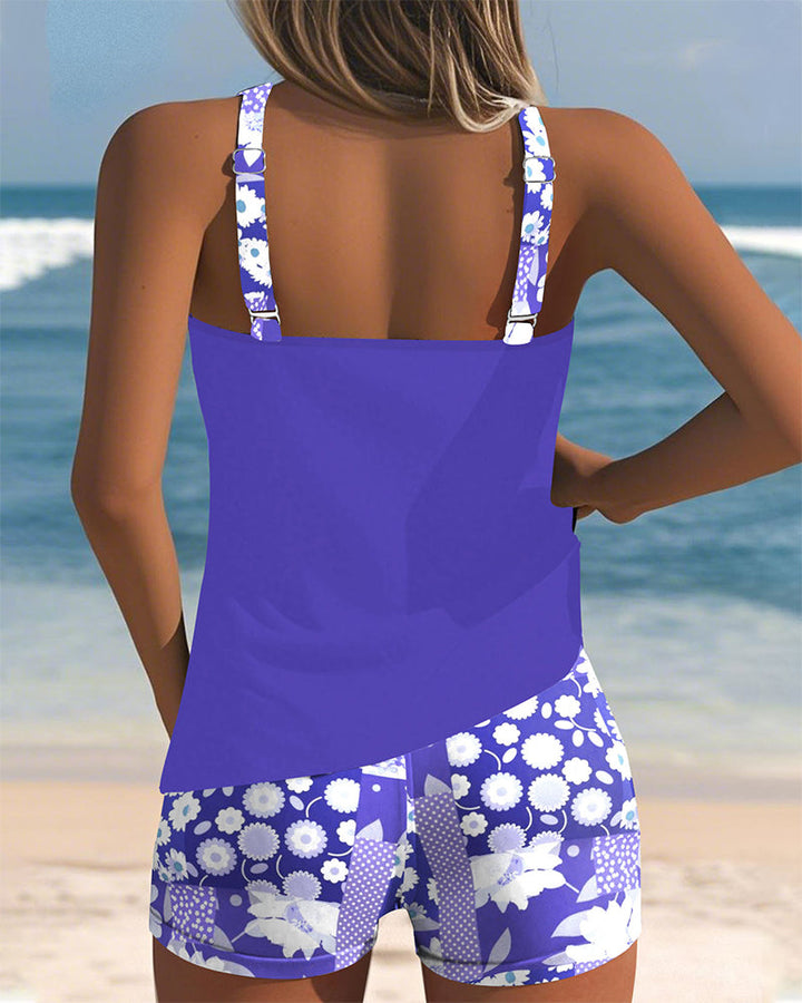 Sabrina | Traje de baño de dos piezas con ajuste cómodo y estilo floral de playa