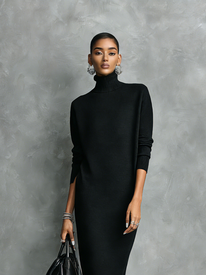 Vestido Midi Negro Elegante