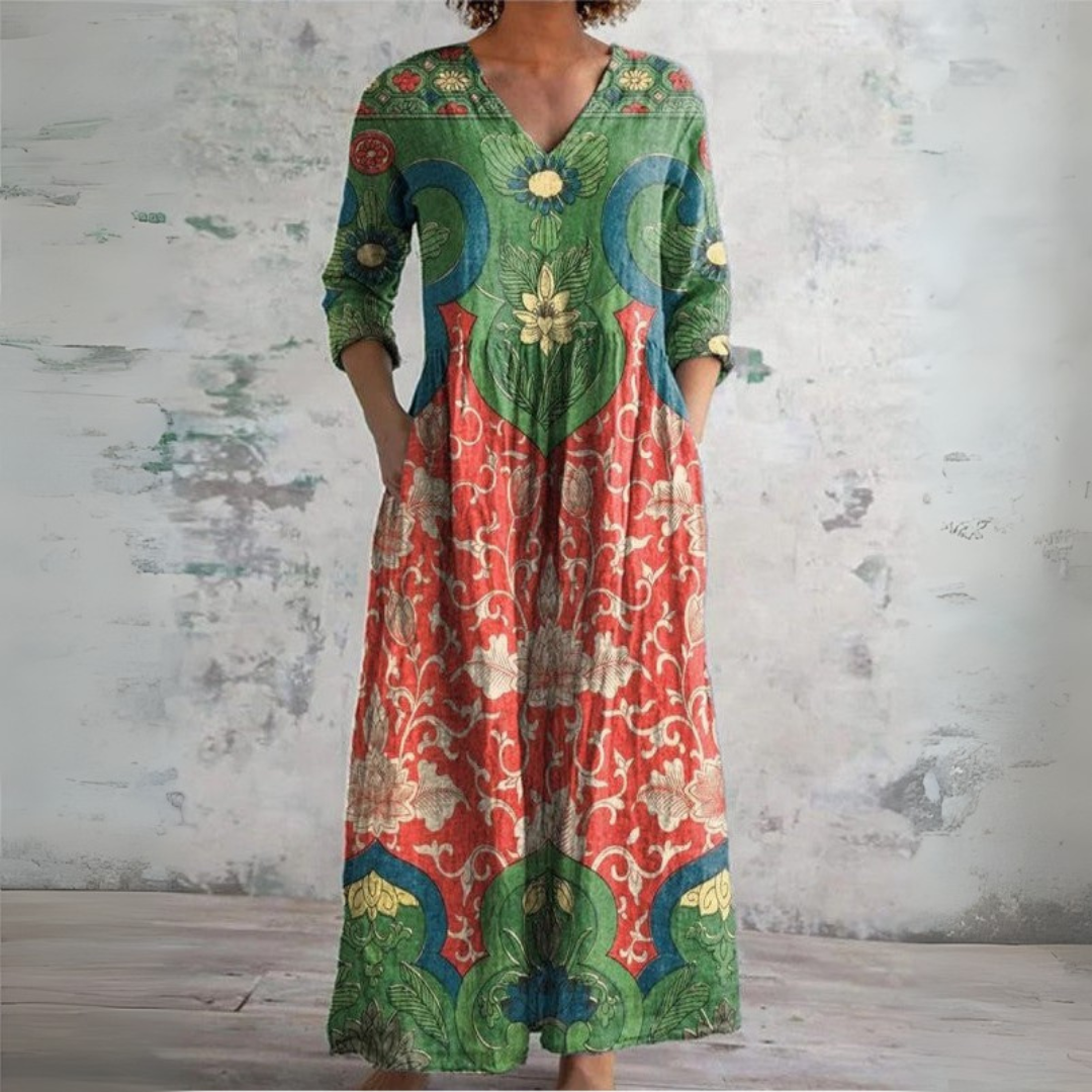 Judith | Vestido Maxi Floral Vintage
