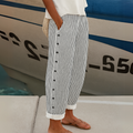 Caitlin | Pantalón de Botones a Rayas Estiloso
