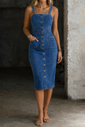 Indira | Vestido de Denim con Botones