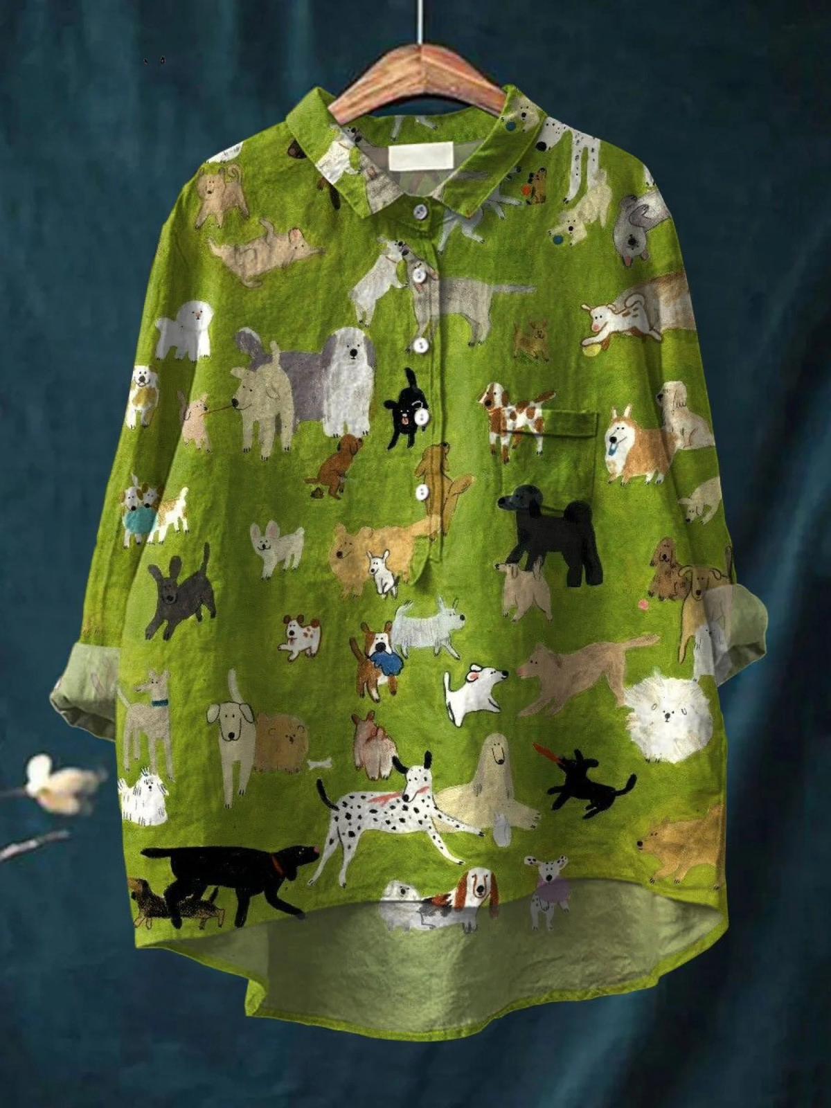 Althea | Camiseta Casual con Arte de Perro Bonito para Mujeres