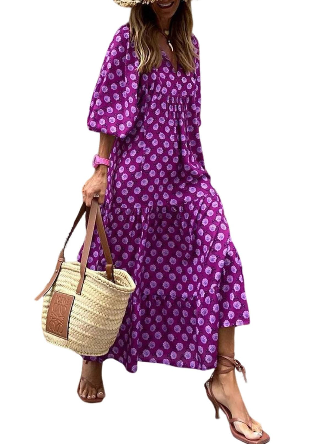 Vestido Maxi Boho Floral