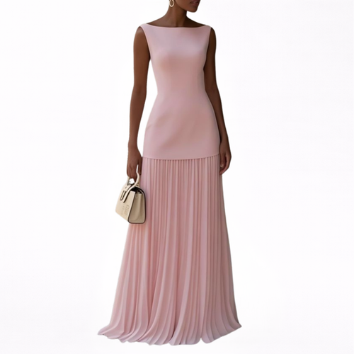 Celeste | Vestido Maxi Plisado