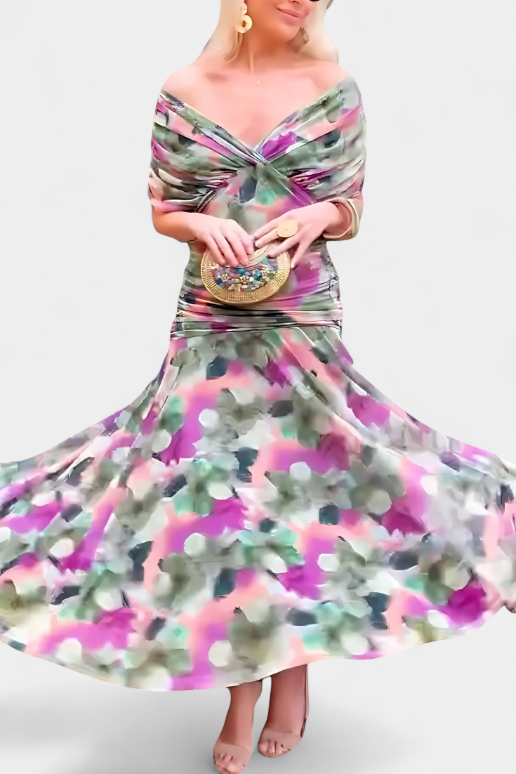 Vestido Elegante con Escote en V