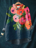 Paige | Camisa Casual de Arte Floral para Mujer