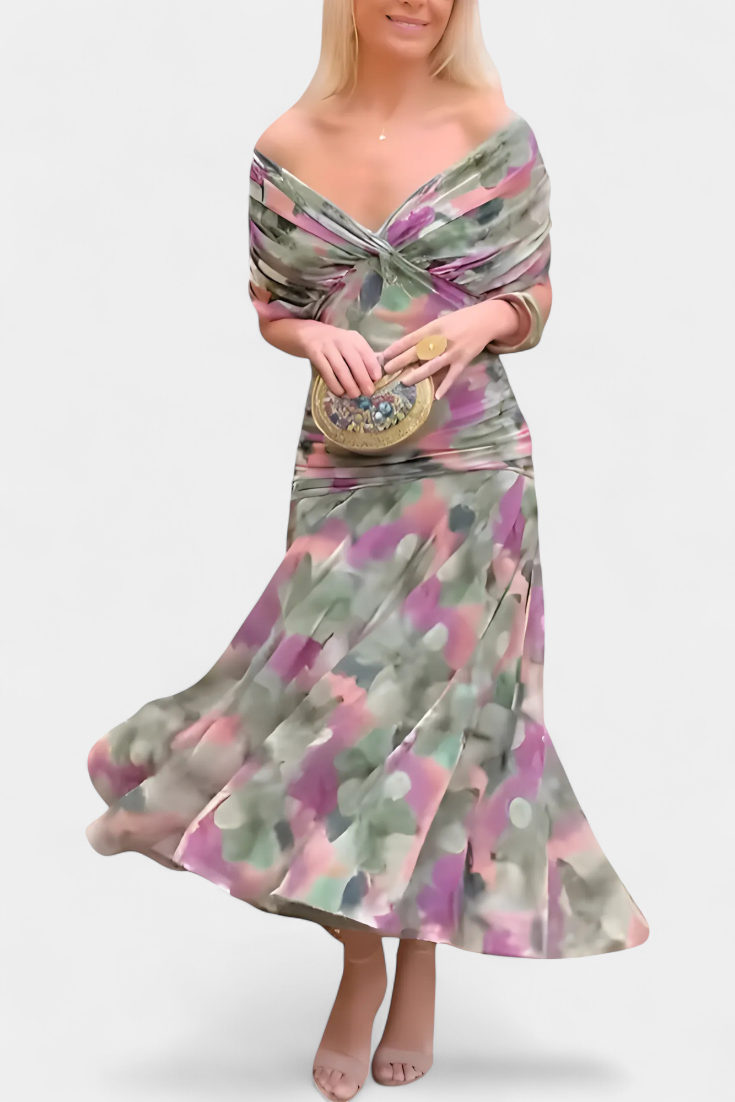 Vestido Elegante con Escote en V