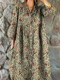 Vestido Camisero Floral Retro