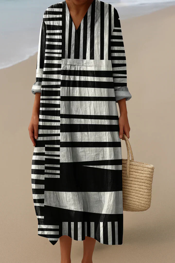 ELARA™ | VESTIDO MAXI MONOCROMÁTICO