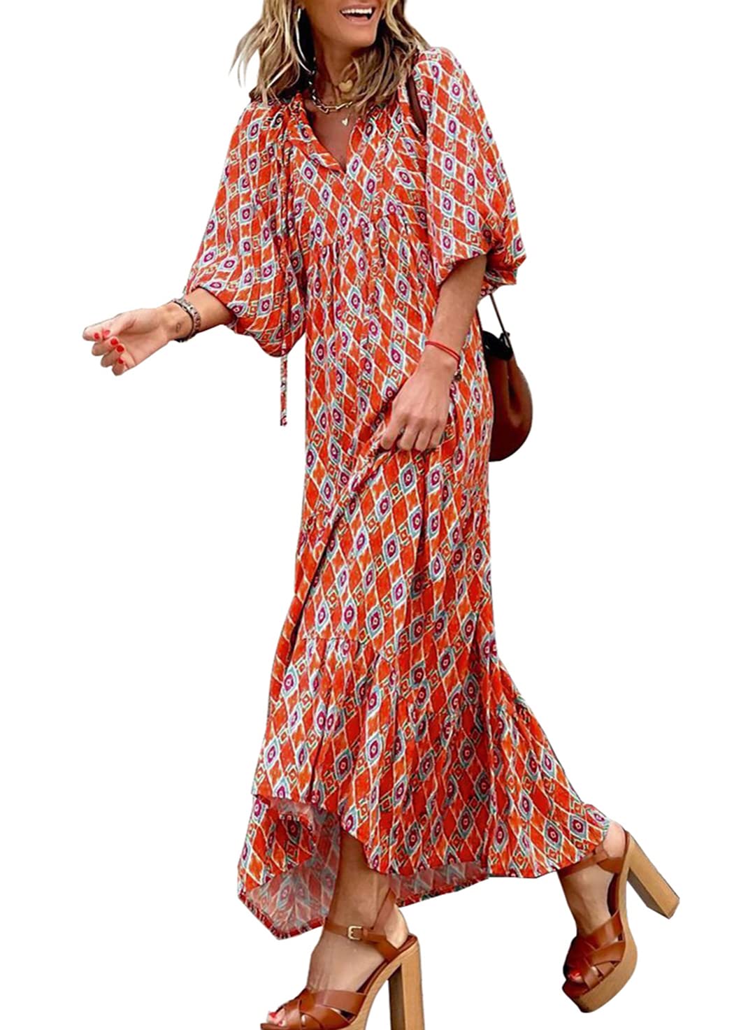 Vestido Maxi Boho Floral