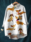 Allyson | Impresión de arte de perro dachshund lindo en camiseta casual