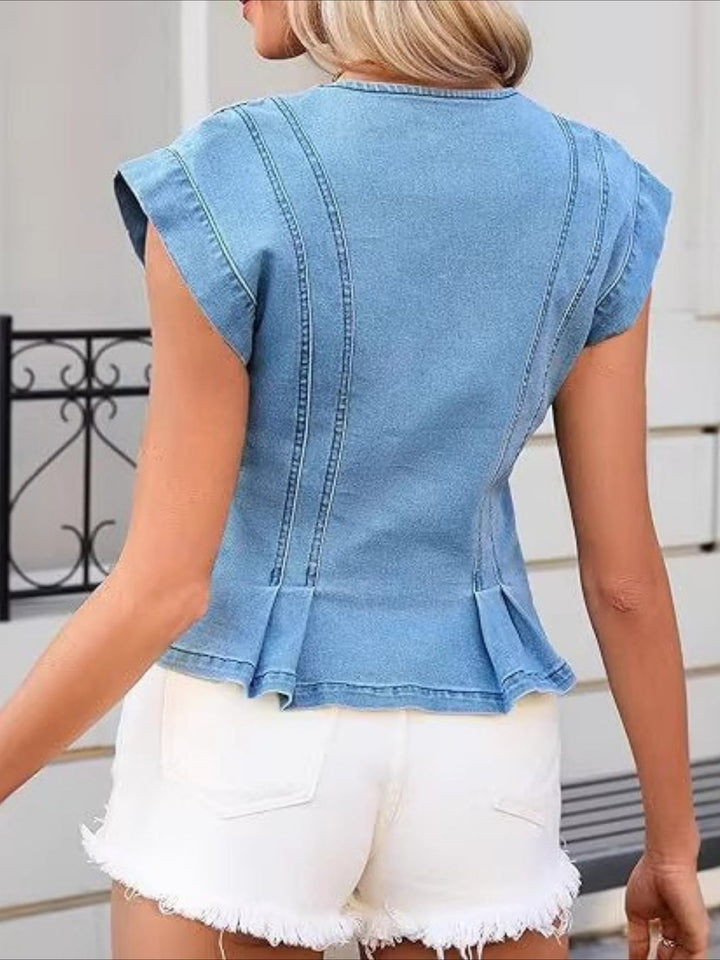 Viera | Top de Mezclilla con Cuello en V