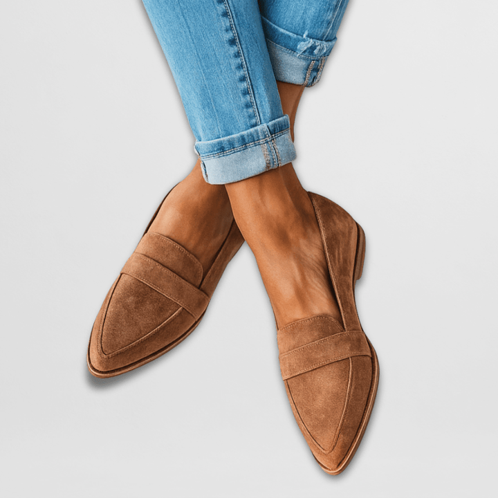 Helen | Mocasines ortopédicos de suave piel ante