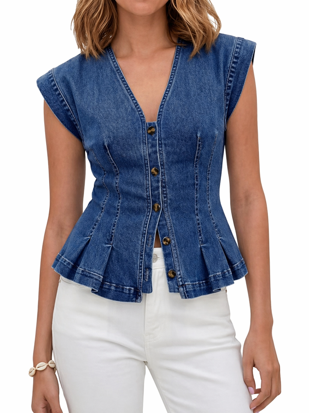Viera | Top de Mezclilla con Cuello en V