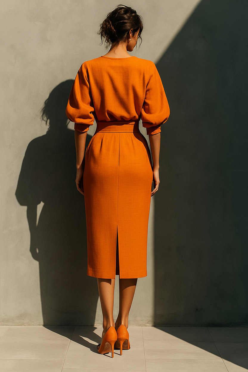 Conjunto de Top Naranja