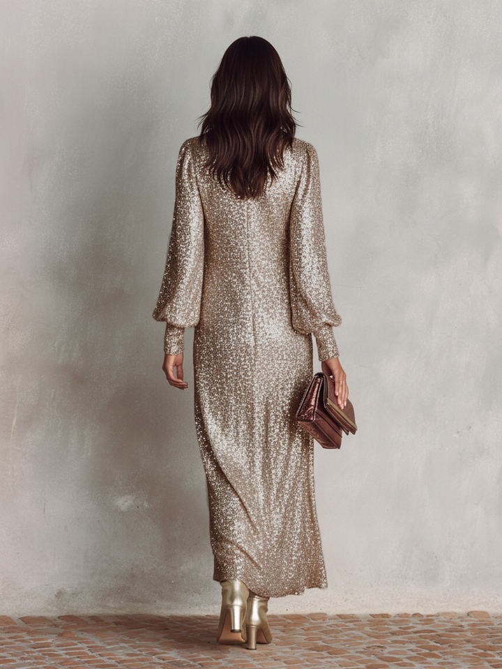 Maxi Vestido de Fiesta Brillante