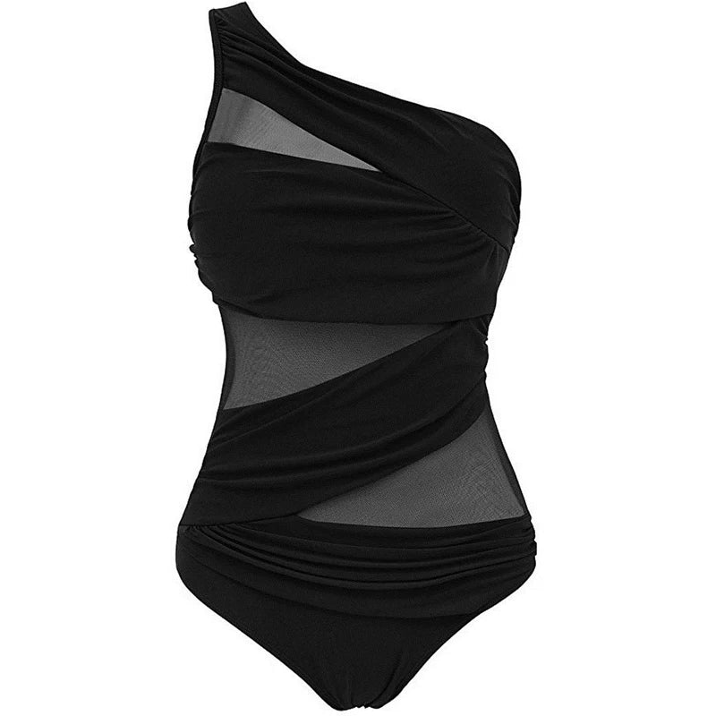 Nayla | Tu Elegante Traje de Baño de Un Solo Hombro en Tallas Comodas