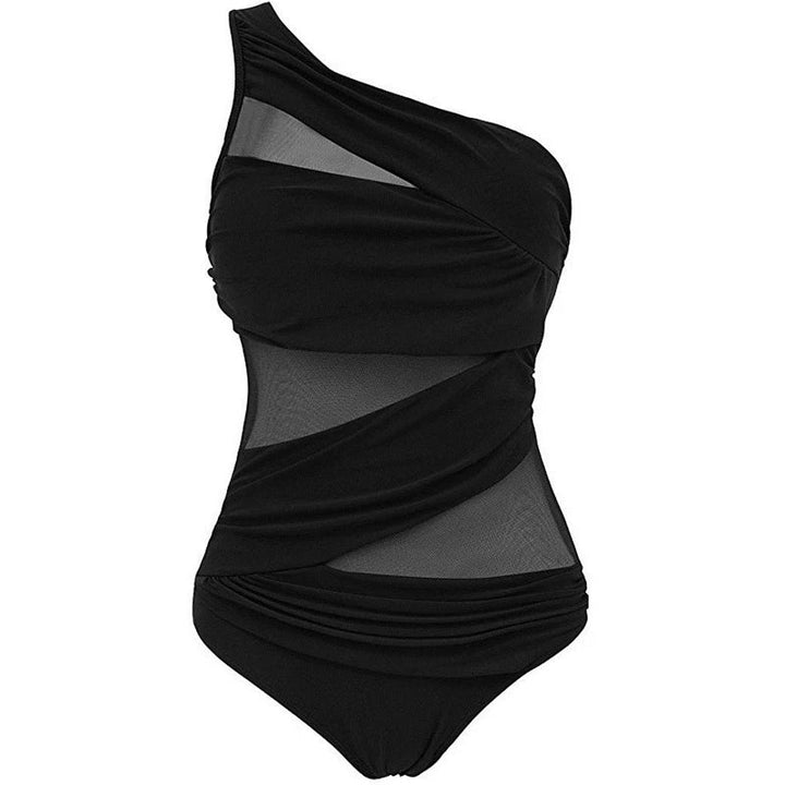 Nayla | Tu Elegante Traje de Baño de Un Solo Hombro en Tallas Comodas