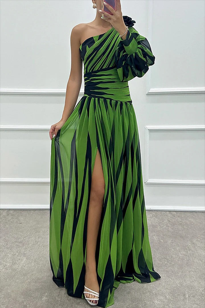 Vestido Largo Plisado Astra Noir