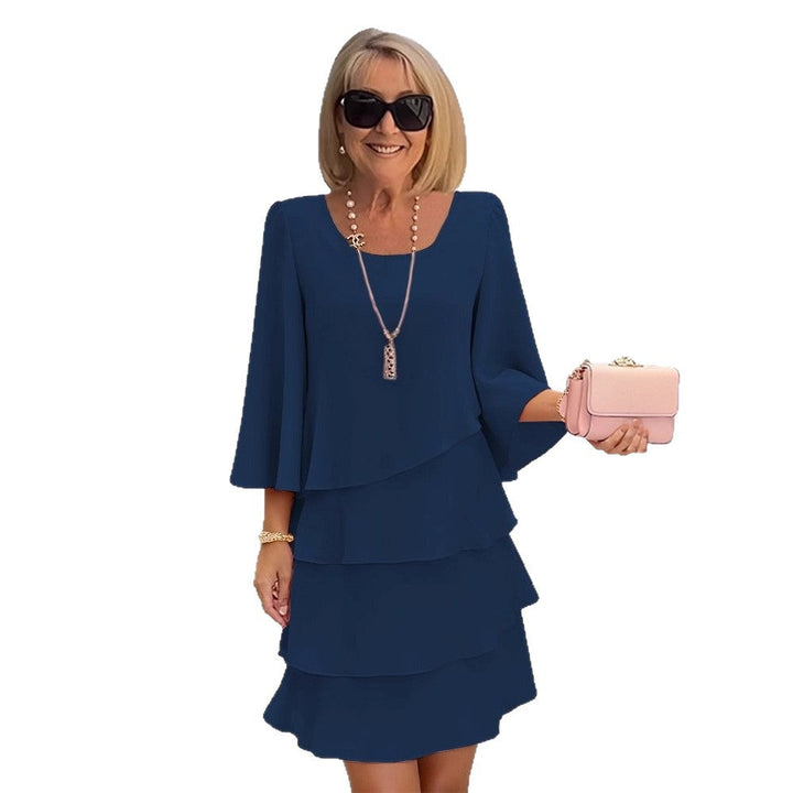 Margaux – Vestido midi elegante con volantes