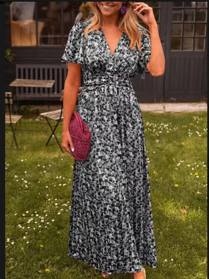 Élina – Vestido largo fluido con flores