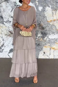 Vestido Capa Nora - Gris