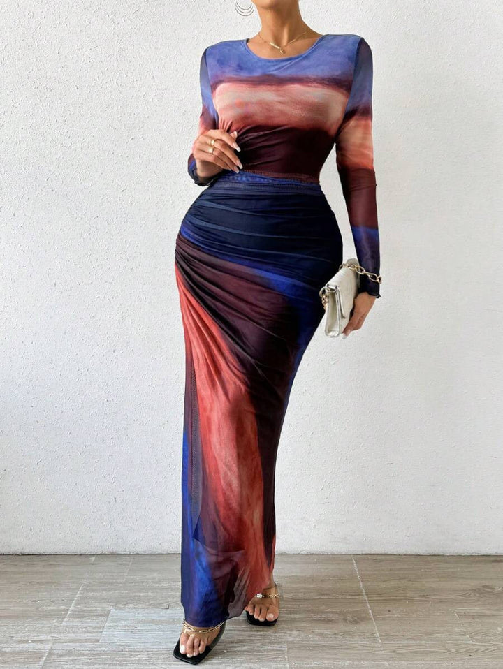 Vestido Maxi de Manga Larga