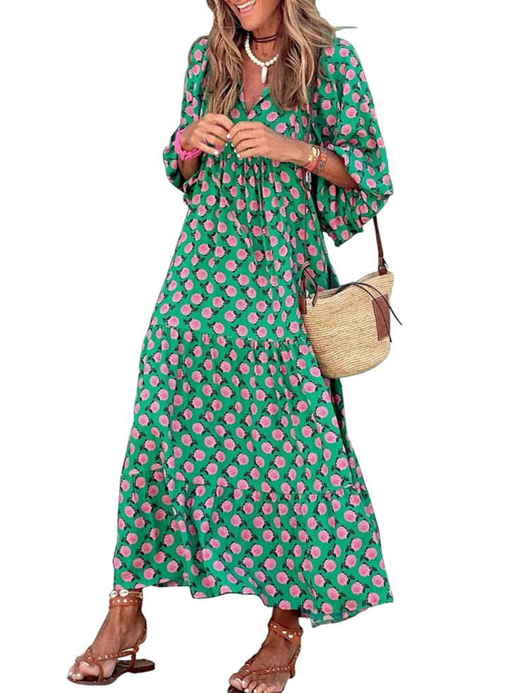Vestido Maxi Boho Floral