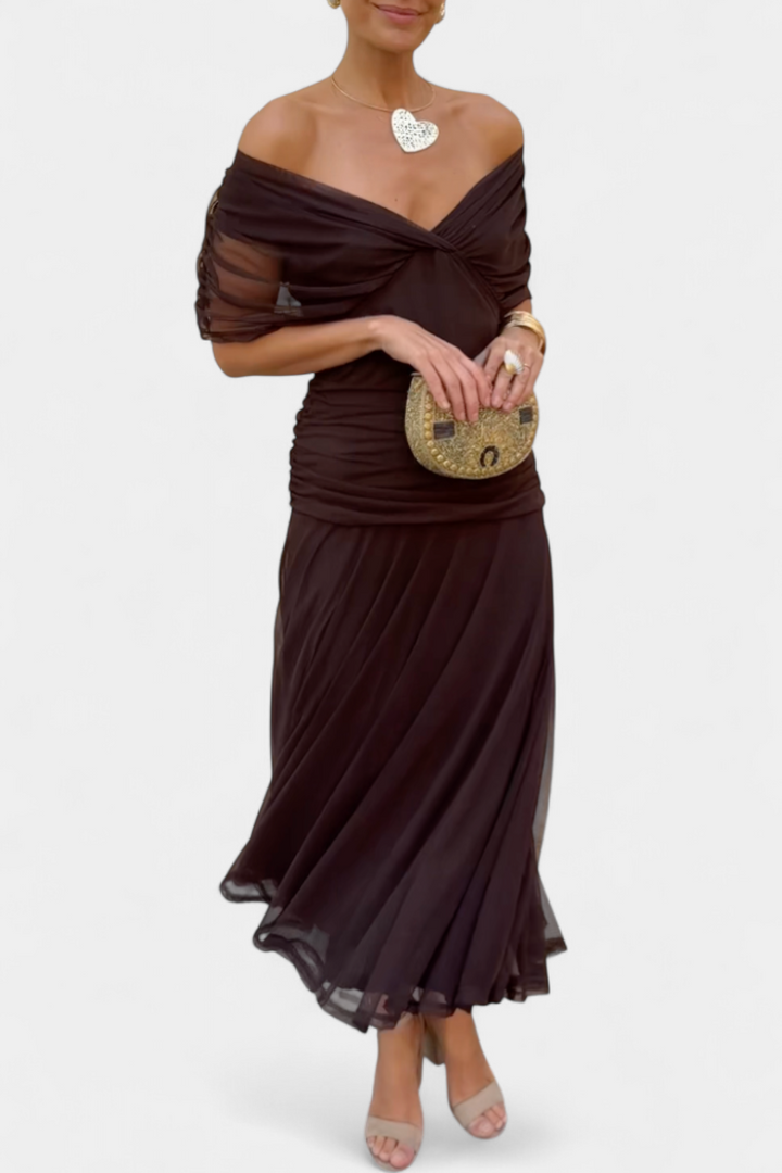 Vestido Elegante con Escote en V