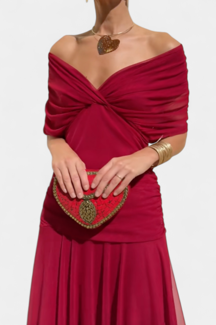 Vestido Elegante con Escote en V