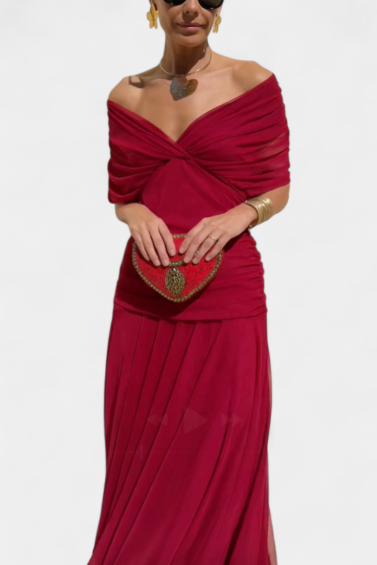 Vestido Elegante con Escote en V