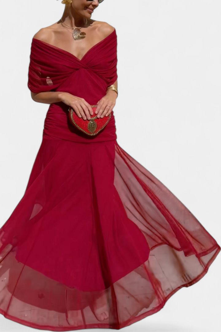 Vestido Elegante con Escote en V