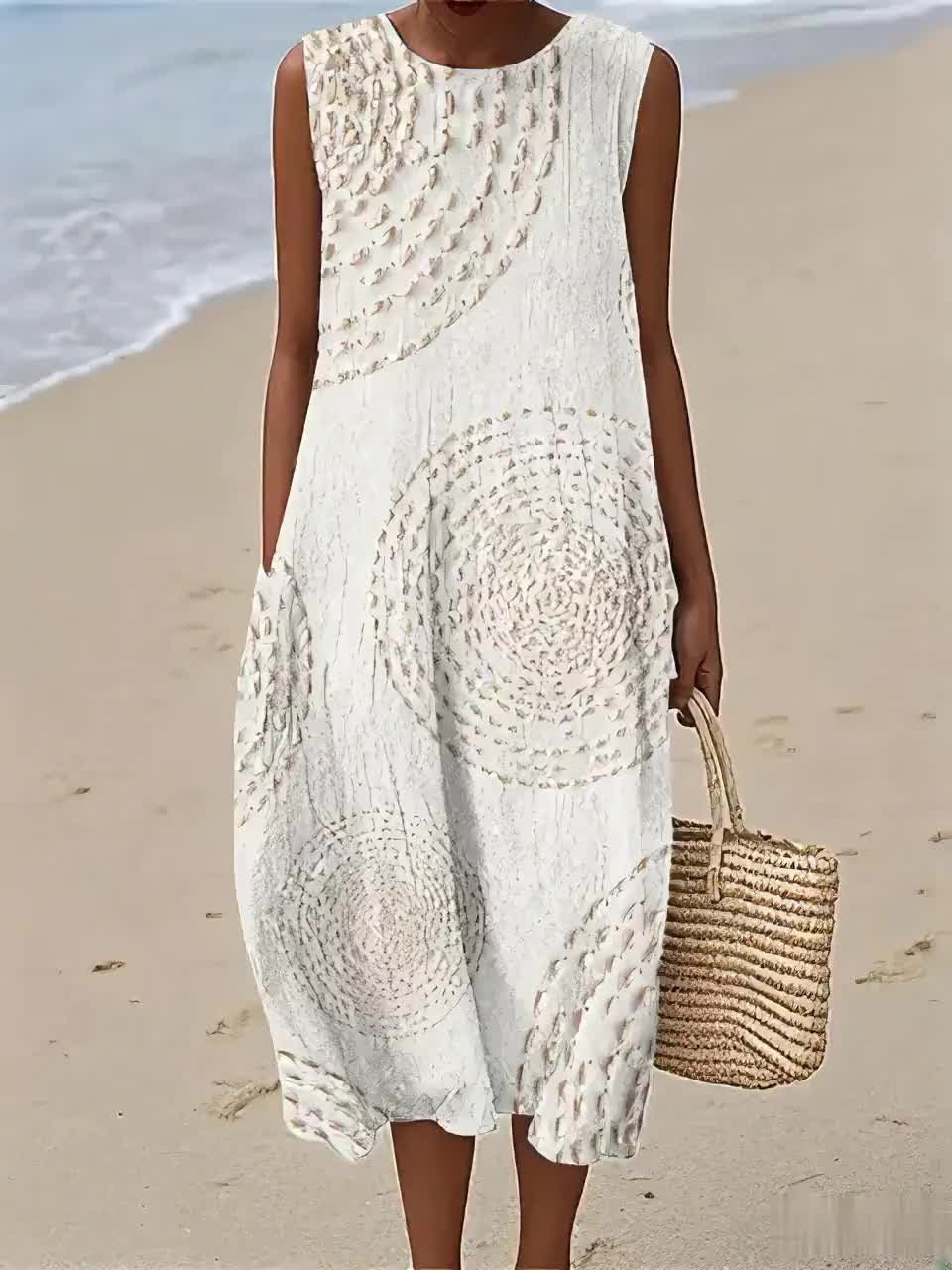 Oplena – Vestido Casual Sin Mangas