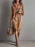 Vestido Midi de Pana Suelta