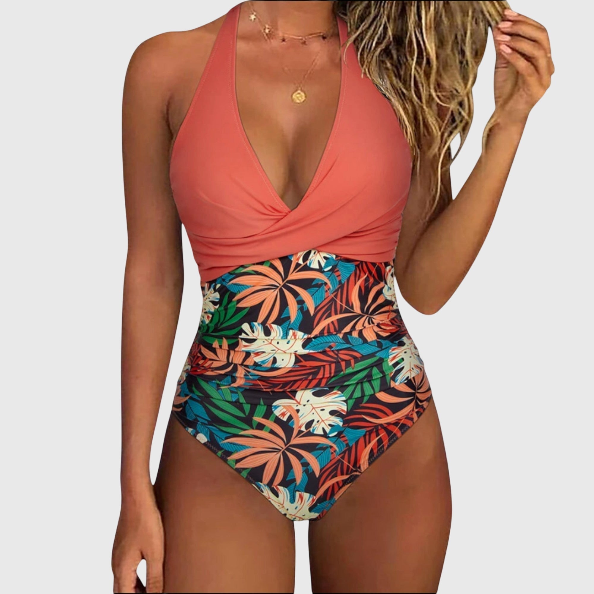 V-Neck Elegant Swimsuit