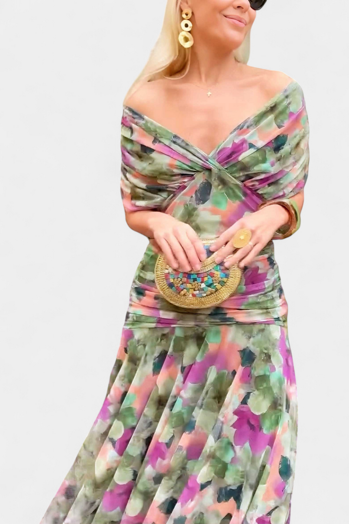 Vestido Elegante con Escote en V
